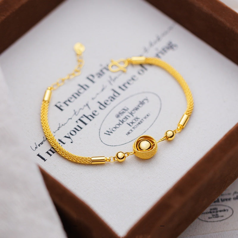 Gold Woven Beads Bracelet