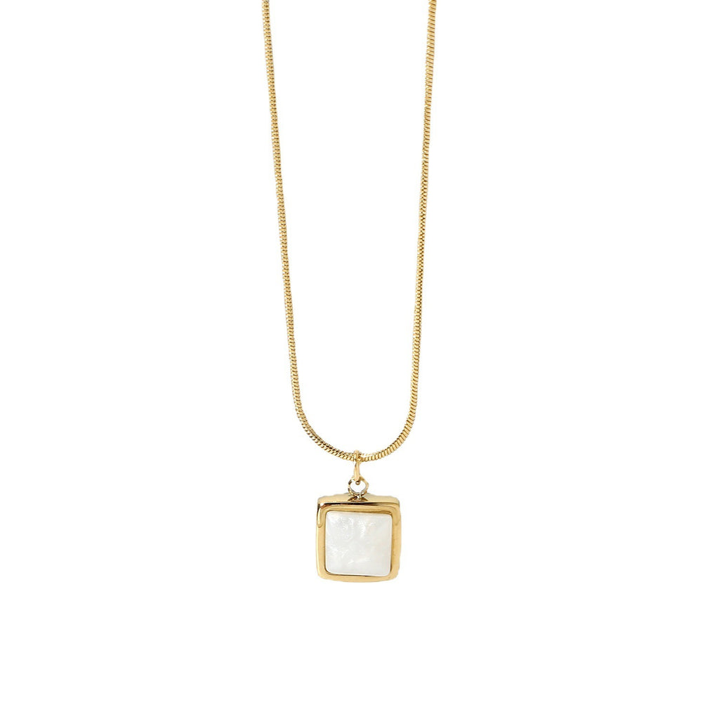 Gold Plated Square 14K Necklace