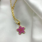 Bold Colorful Flower Pendant Necklace