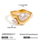 Drop-shaped Zircon Ring