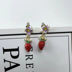 Strawberry Flower Earrings