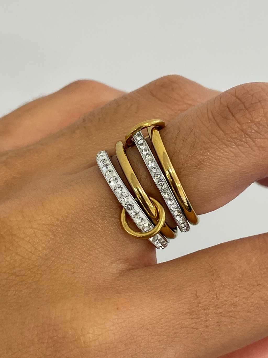 Stainless Steel Chain Rings Set