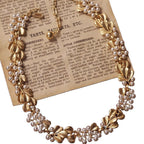 Pearly Leaf Necklace