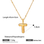 Stainless Steel Letter Bubble Necklace
