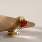 Asymmetrical Open Zircon Ring