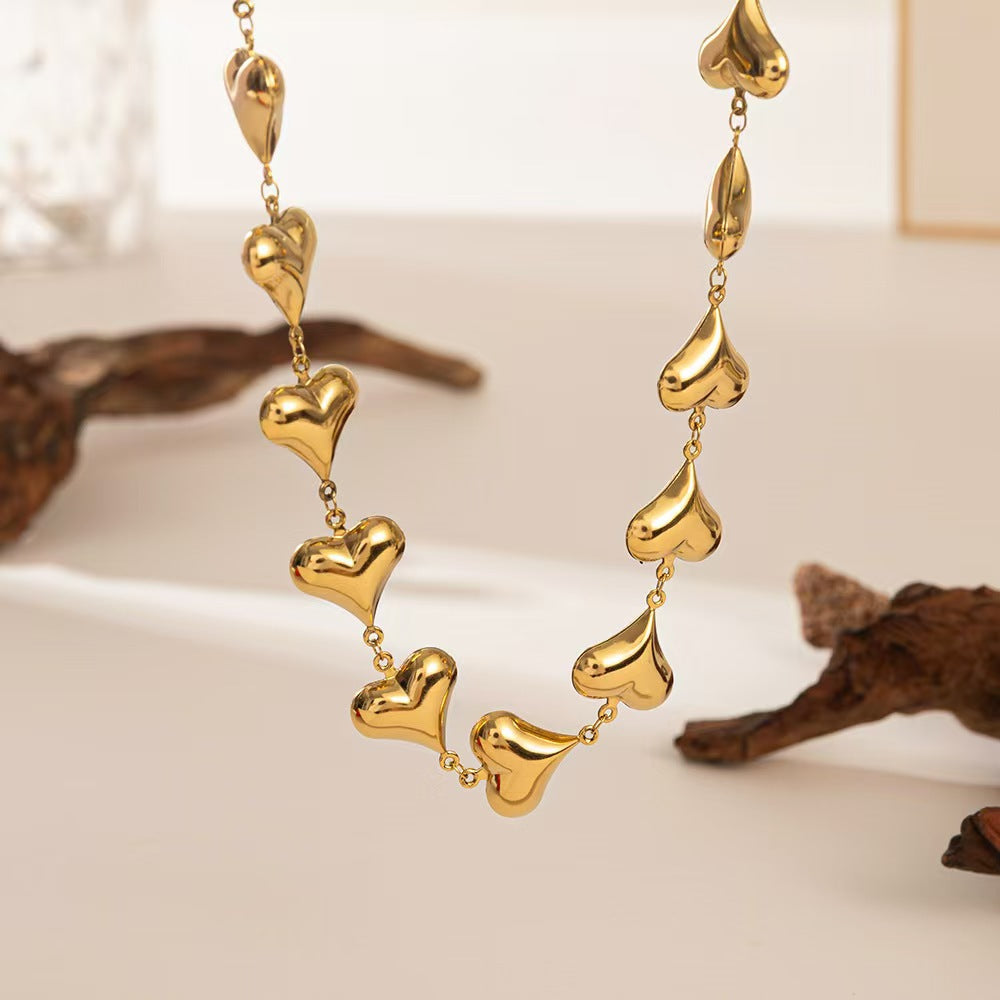 Heart Necklace and Bracelet