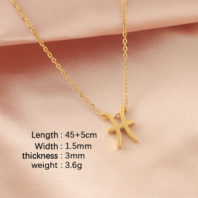 Zodiac sign necklace Chain