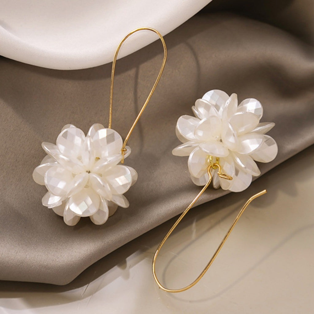 White Petal earrings