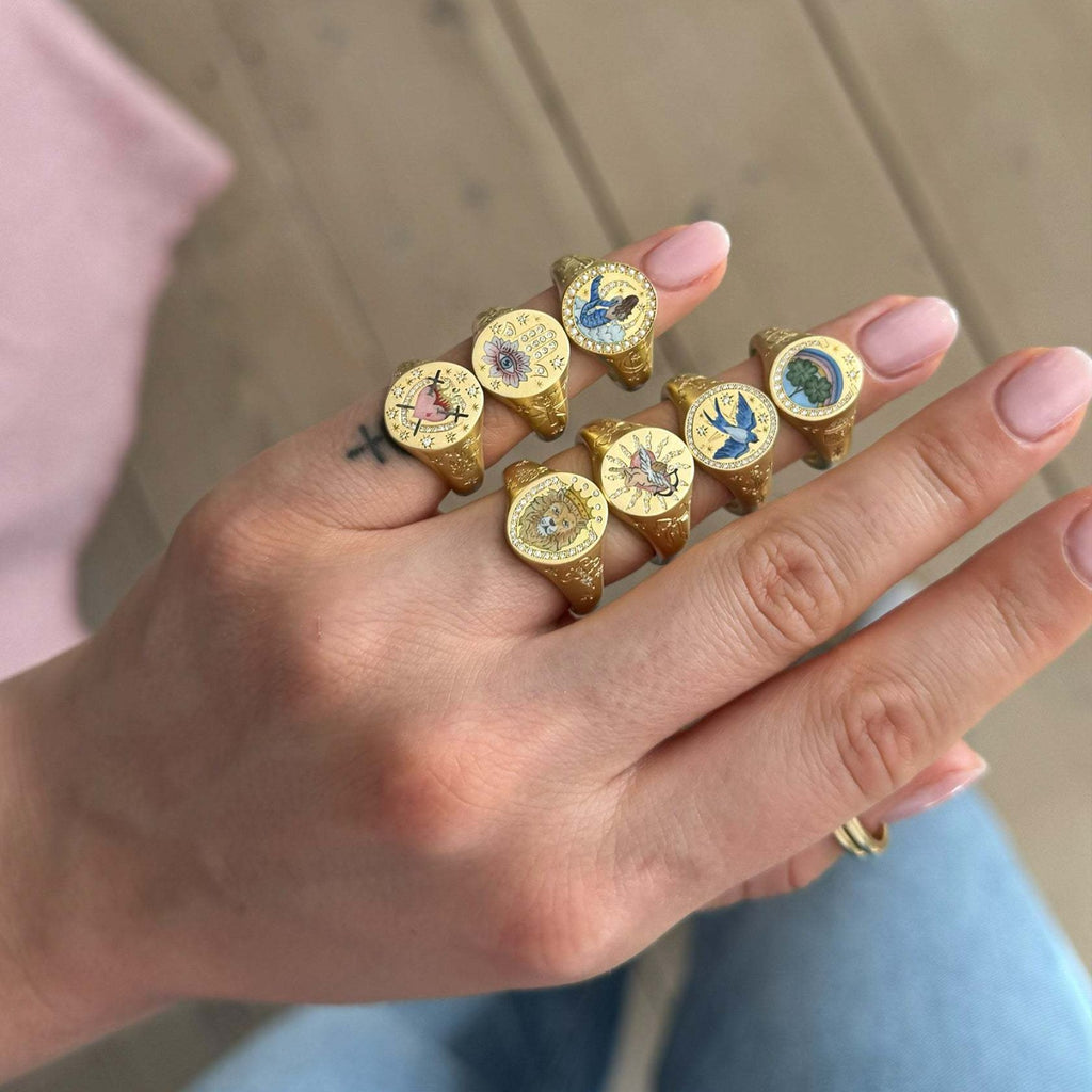 Stainless Steel Adjustable Barroco Rings