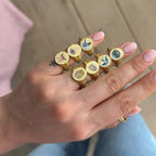 Stainless Steel Adjustable Barroco Rings