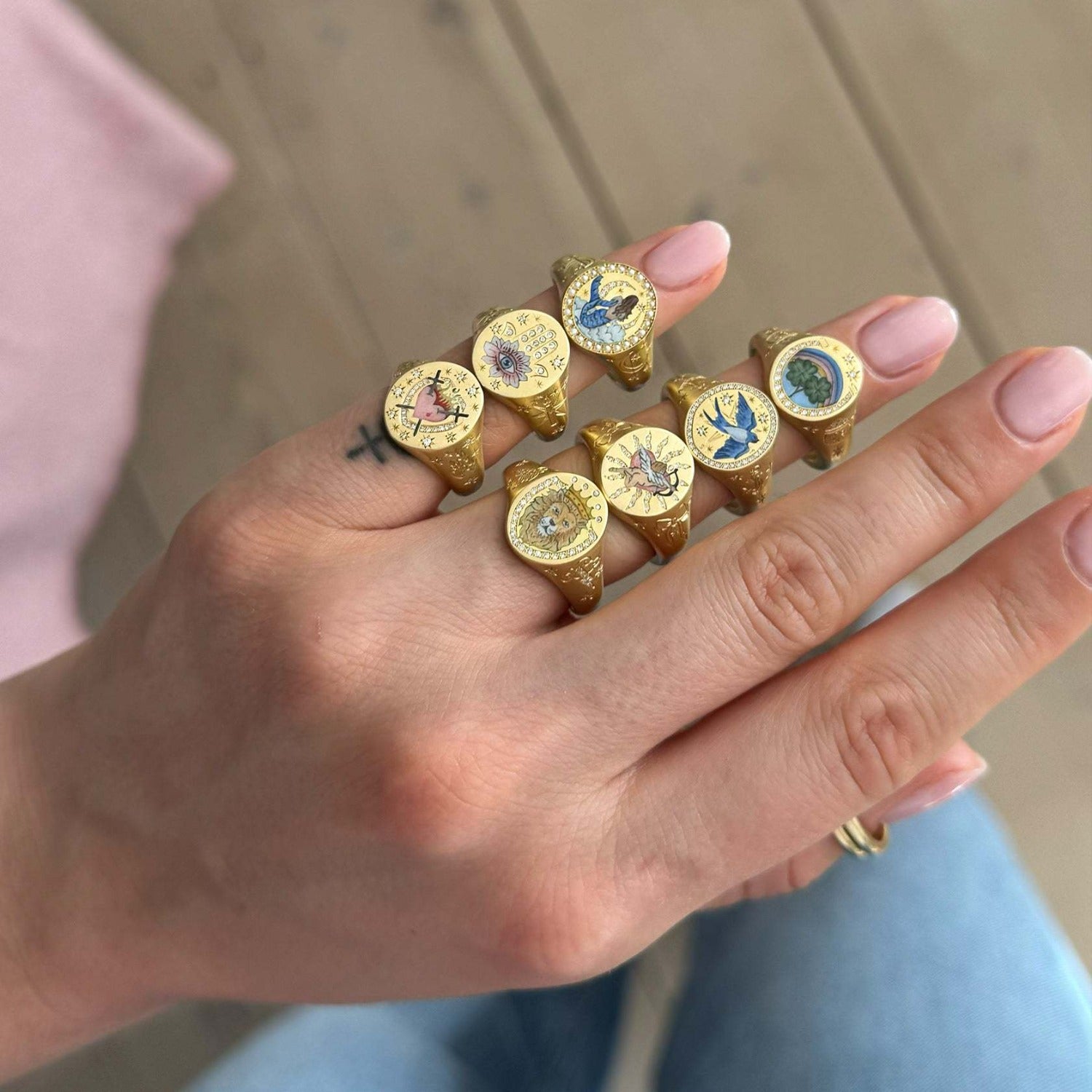 Stainless Steel Adjustable Barroco Rings