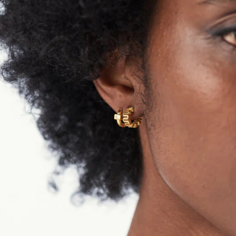 Stainless Steel Twist Earrings