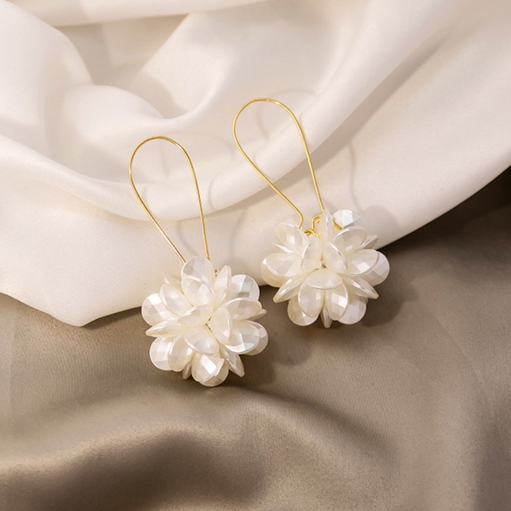 White Petal earrings