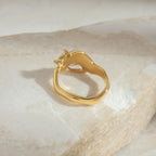 Drop-shaped Zircon Ring