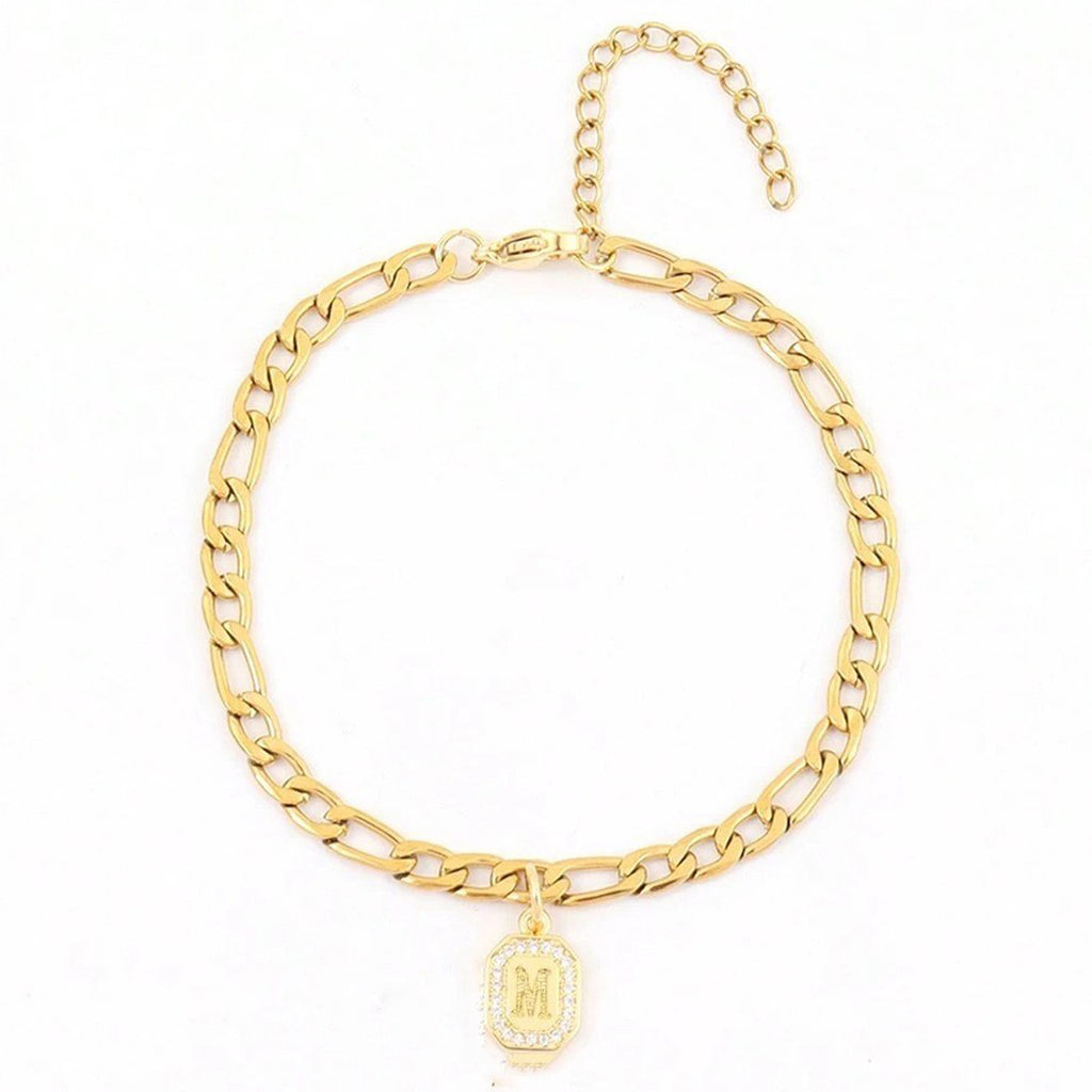 Initial Letter Pendant Bracelet