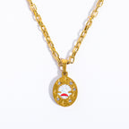 Hand Painting Gold Necklace