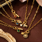 Stainless Steel Feather Pendant Necklace