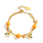 Orange Flower Gardenia Bracelet