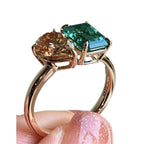 Double Stone Zircon Ring