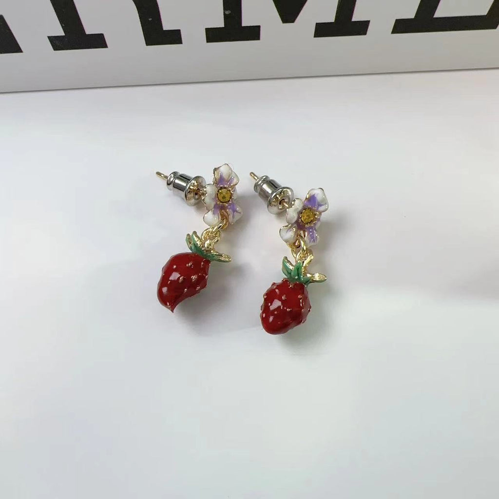 Strawberry Flower Earrings