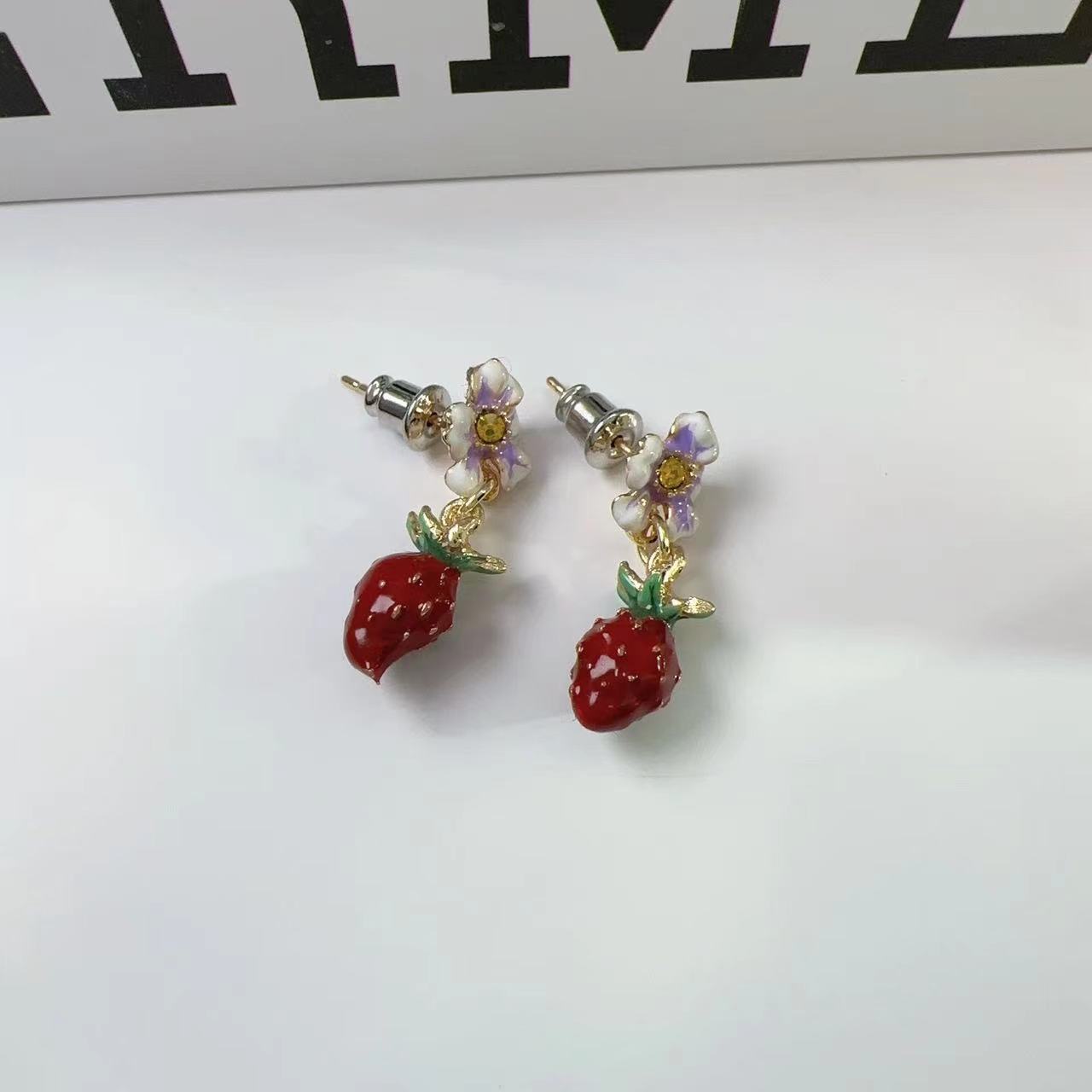 Strawberry Flower Earrings