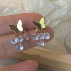 Fairy Gold Butterfly Earrings