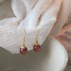 Red Round Earrings
