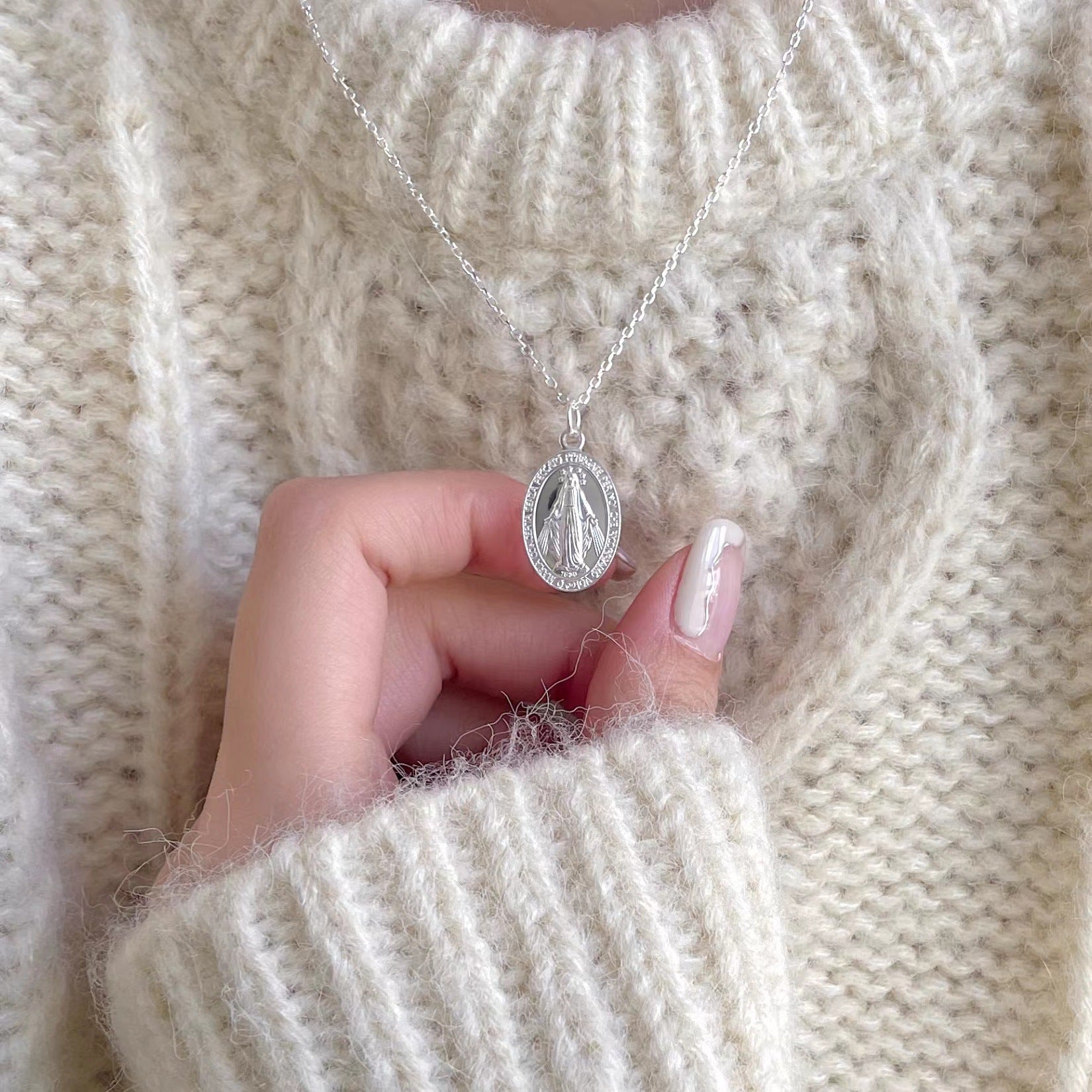 S925 Silver Fátima Necklace