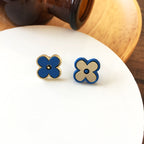 White & Blue Earrings