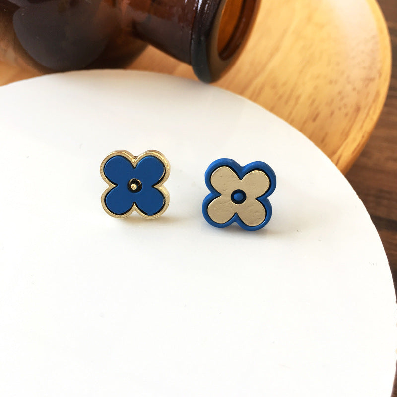 White & Blue Earrings