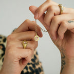 Hand Painting Gold Necklace