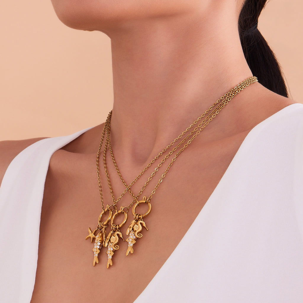 Stainless Steel Fish Pendant Necklace