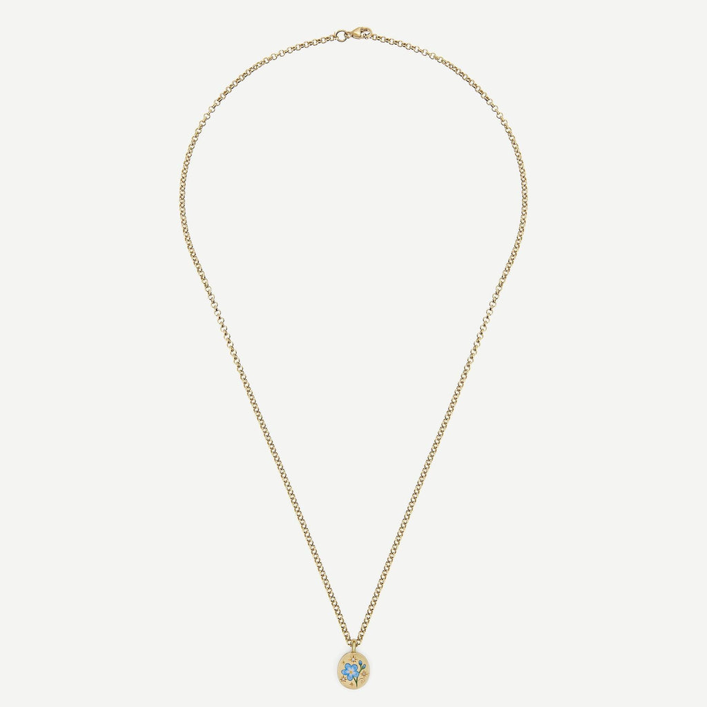 Gold Chain Painted Necklace