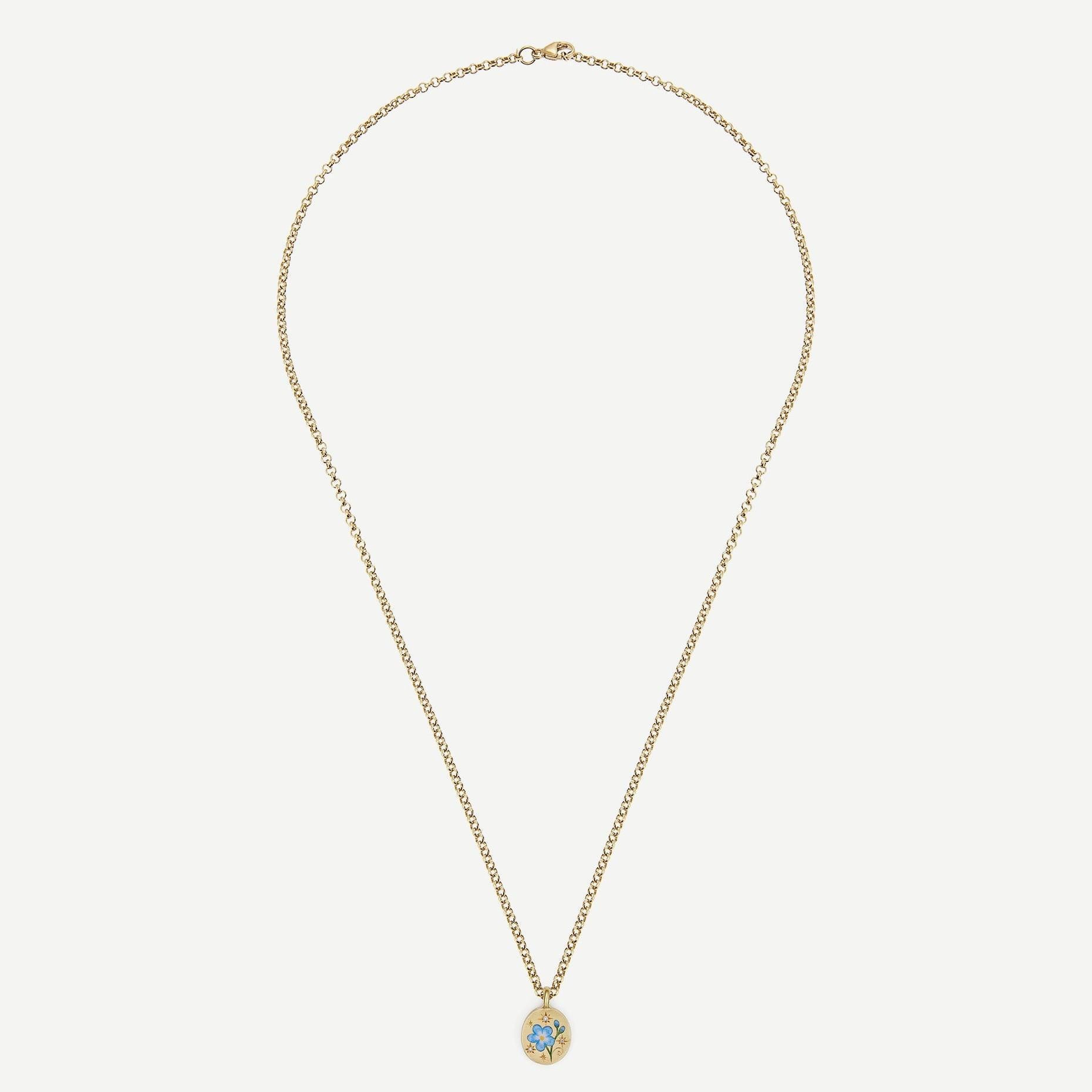 Gold Chain Painted Necklace