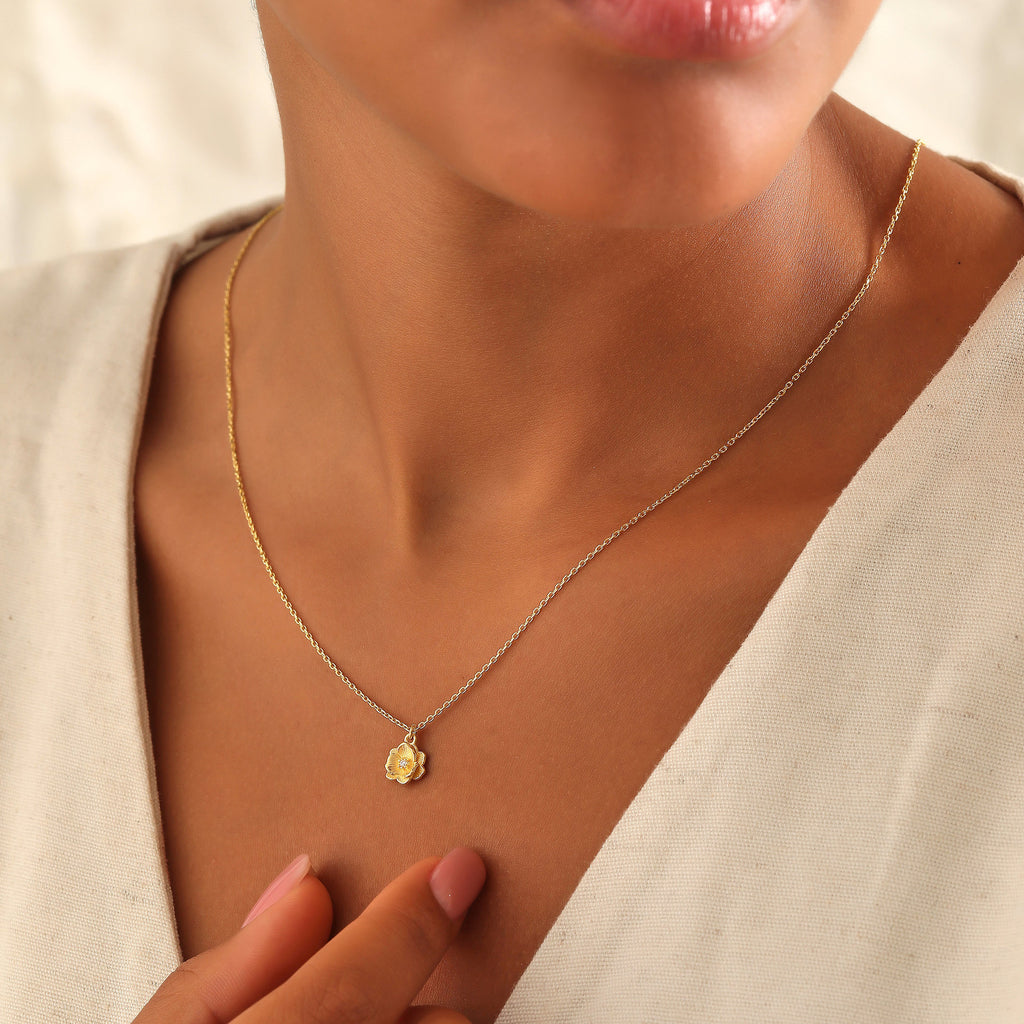 Birthday Flower Pendant