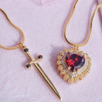 Arrow & The Heart Necklace Set