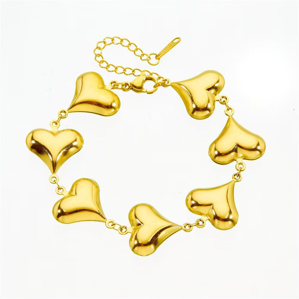 Heart Necklace and Bracelet