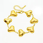 Heart Necklace and Bracelet
