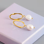 Irregular Shaped Water Pearl Earrings