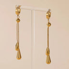 Gold-Plated Tassel Earrings and Necklace