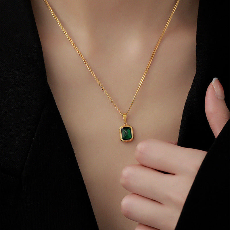 Clavicle Zircon Chain Necklace