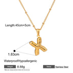 Stainless Steel Letter Bubble Necklace