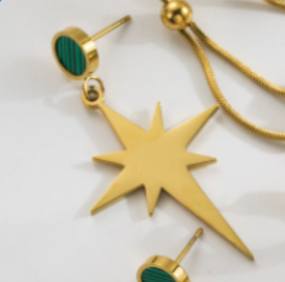 Stainless Steel Star Earrings