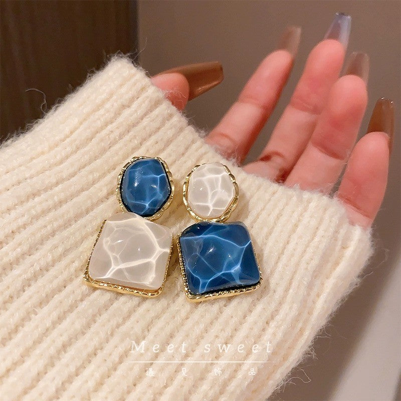 Asymmetrical Square Earrings