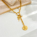 Drop-shaped Diamond Love Necklace