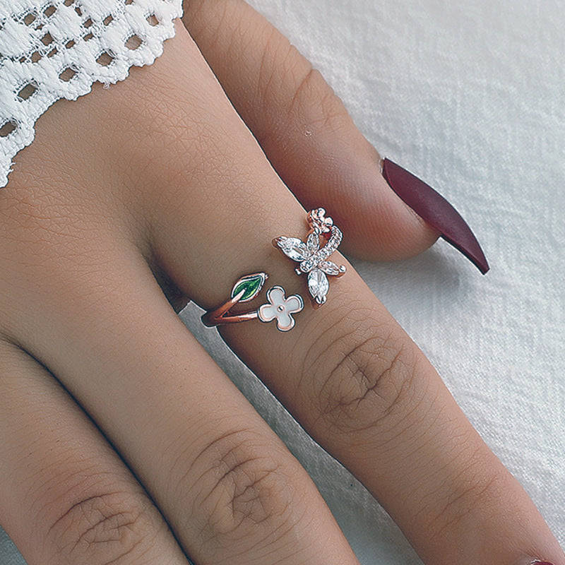 Butterfly Flower Ring