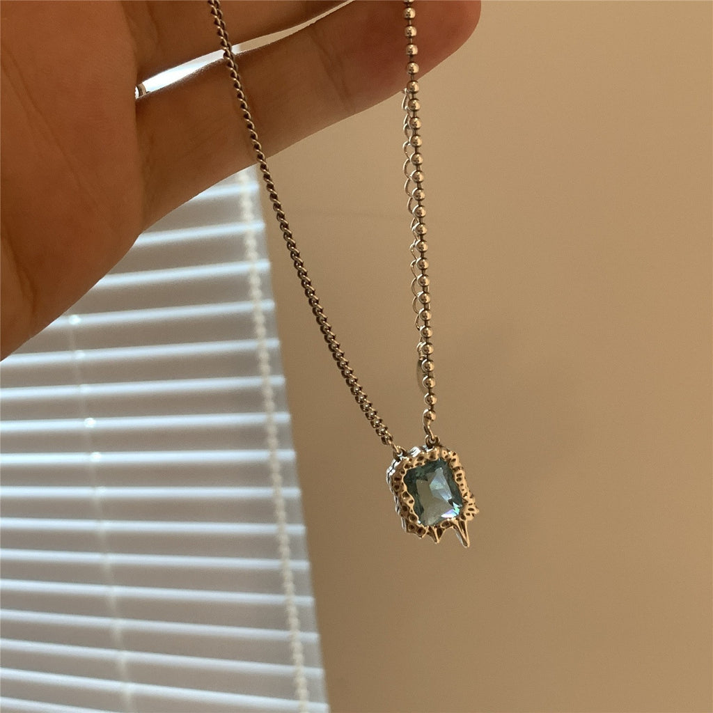 Sterling Silver Blue Zircon Chain