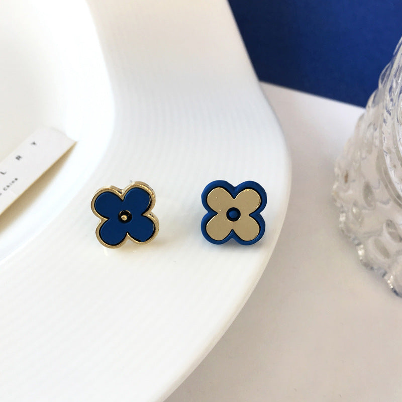 White & Blue Earrings