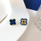 White & Blue Earrings