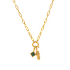 Stainless Steel Feather Pendant Necklace